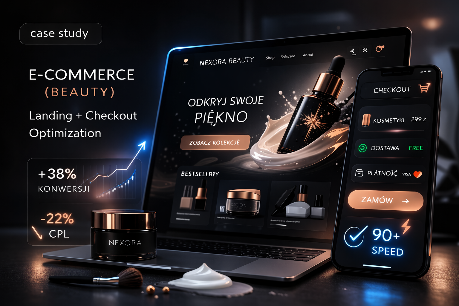 Landing pod kampanie + poprawa checkoutu